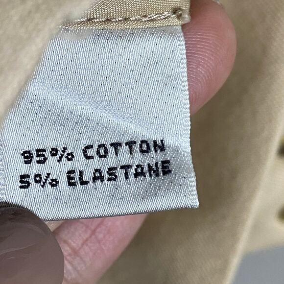 St John Blazer Laced Eyelet Cotton Stretch Tan Beige Blaze Women's Size Medium - Picture 5 of 11